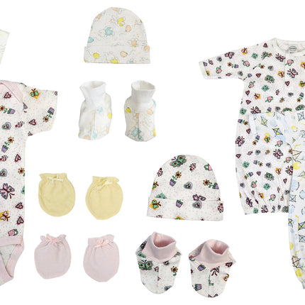 Newborn Baby Girl 10 Pc Layette Sets NC_0627