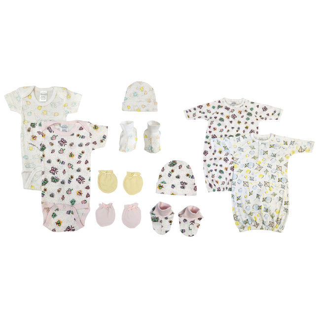 Newborn Baby Girl 10 Pc Layette Sets NC_0627
