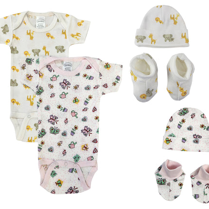 Newborn Baby Girl 6 Pc Layette Sets NC_0628