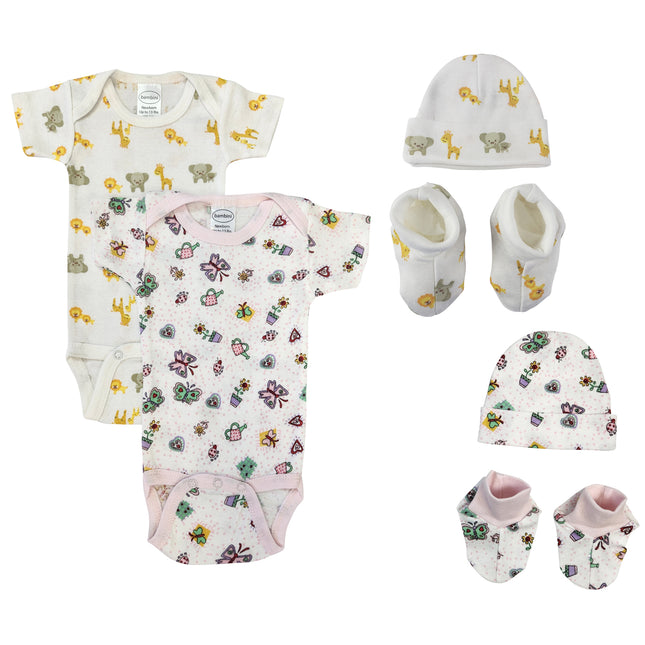 Newborn Baby Girl 6 Pc Layette Sets NC_0628