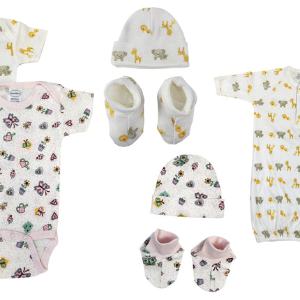 Newborn Baby Girl 7 Pc Layette Sets NC_0630