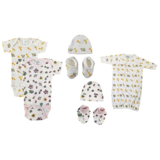 Newborn Baby Girl 7 Pc Layette Sets NC_0630