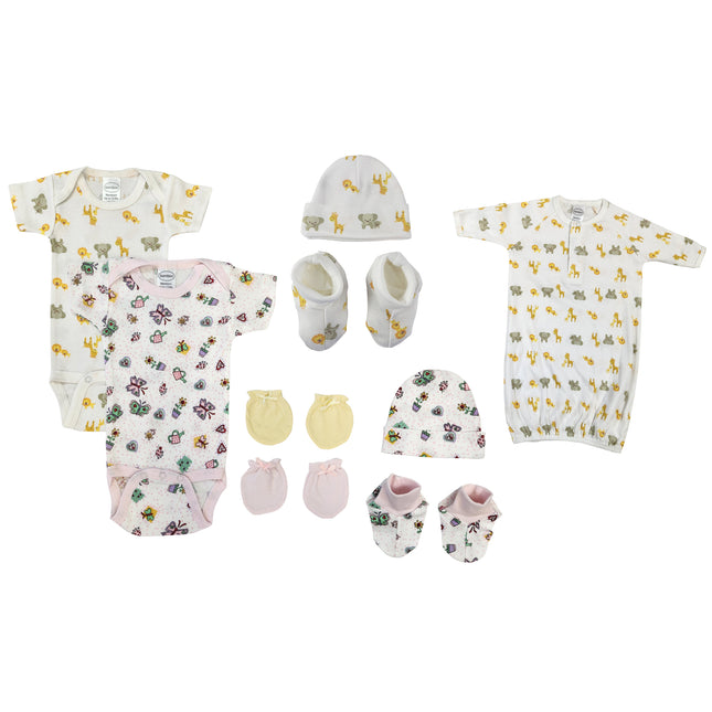 Newborn Baby Girl 9 Pc Layette Sets NC_0631