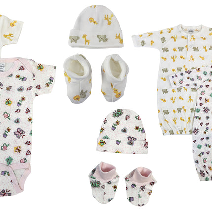 Newborn Baby Girl 8 Pc Layette Sets NC_0632