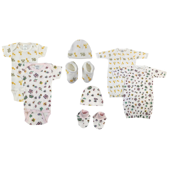 Newborn Baby Girl 8 Pc Layette Sets NC_0632