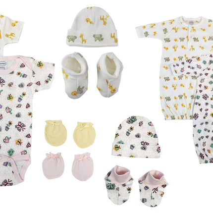 Newborn Baby Girl 10 Pc Layette Sets NC_0633