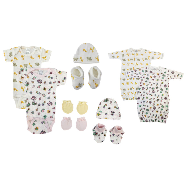 Newborn Baby Girl 10 Pc Layette Sets NC_0633