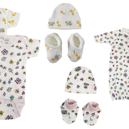 Newborn Baby Girl 7 Pc Layette Sets NC_0634