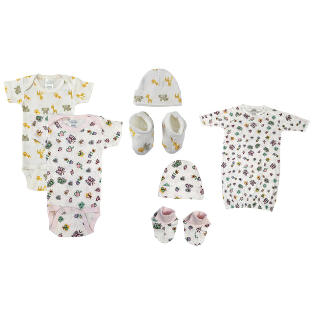 Newborn Baby Girl 7 Pc Layette Sets NC_0634