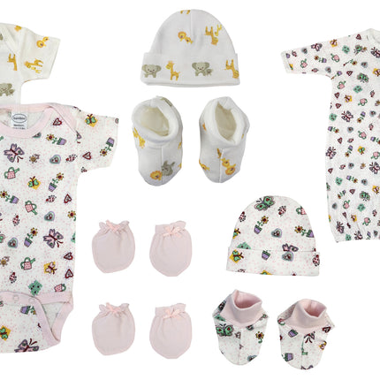 Newborn Baby Girl 9 Pc Layette Sets NC_0635