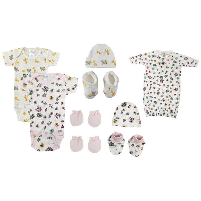 Newborn Baby Girl 9 Pc Layette Sets NC_0635