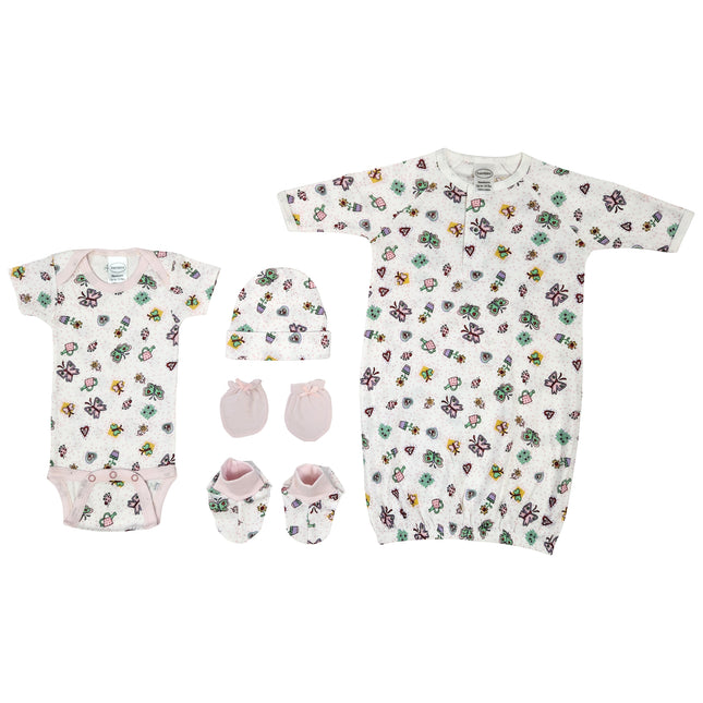 Newborn Baby Girl 5 Pc Layette Sets NC_0637