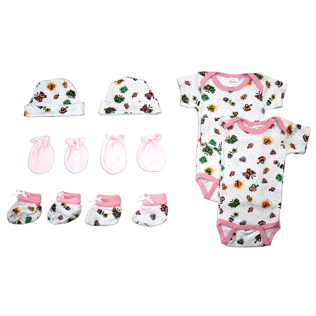 Newborn Baby Girls 8 Pc Layette Baby Shower Gift Set LS_0083