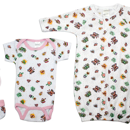Newborn Baby Girls 6 Pc Layette Baby Shower Gift Set LS_0085