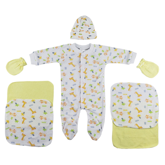 Sleep-n-Play, Cap, Mittens and Washcloths - 7 pc Set CS_0032
