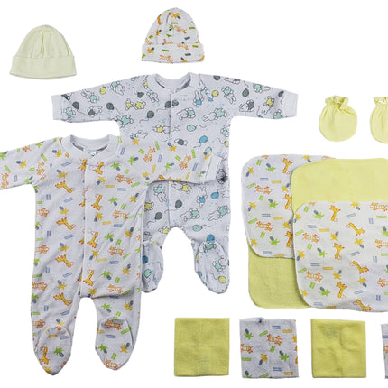 Sleep-n-Plays, Caps, Mittens and Washcloths - 14 pc Set CS_0036