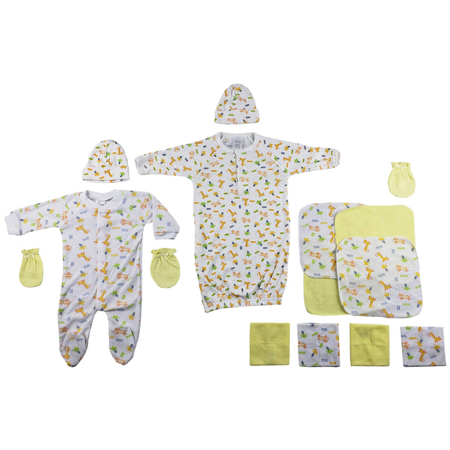 Sleep-n-Play, Gown, Caps, Mittens and Washcloths - 14 pc Set CS_0038
