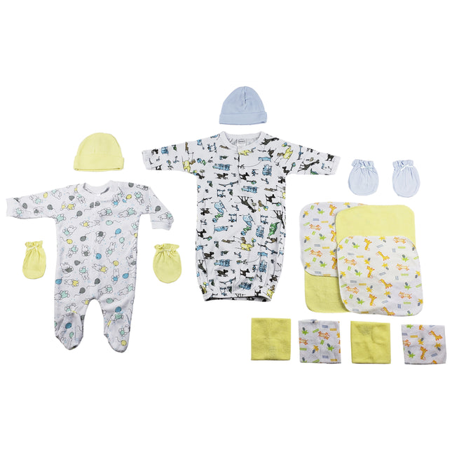 Sleep-n-Play, Gown, Caps, Mittens and Washcloths - 14 pc Set CS_0039