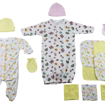 Sleep-n-Play, Gown, Caps, Mittens and Washcloths - 14 pc Set CS_0040