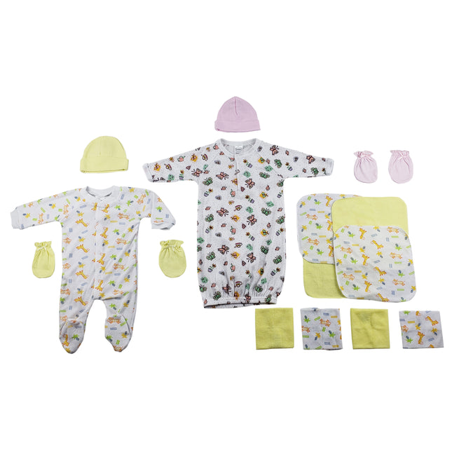 Sleep-n-Play, Gown, Caps, Mittens and Washcloths - 14 pc Set CS_0040