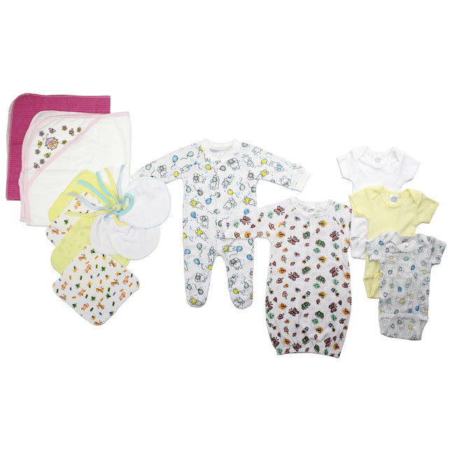 Newborn Baby Girls 14 Pc Layette Baby Shower Gift Set LS_0096
