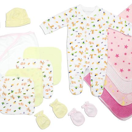 Newborn Baby Girls 17 Pc Layette Baby Shower Gift Set LS_0101
