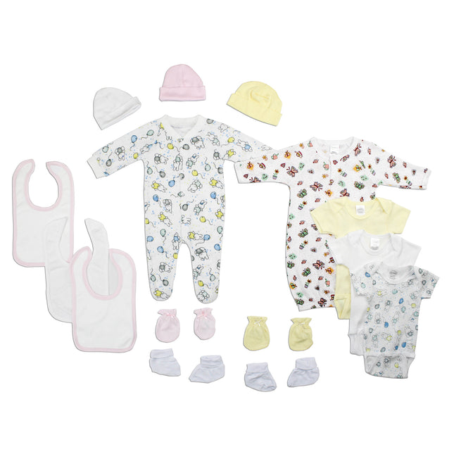Newborn Baby Girls 15 Pc Layette Baby Shower Gift Set LS_0117