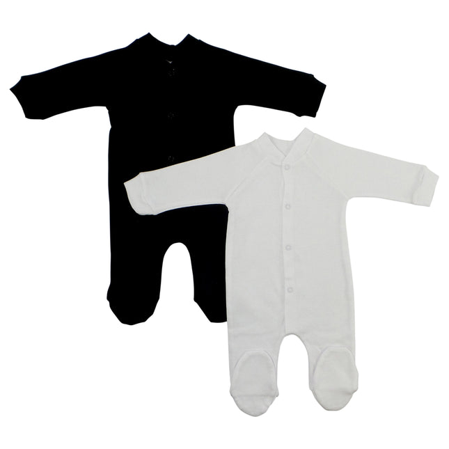 Interlock Black and White Closed-toe Sleep & Play (Pack of 2) 515W1D1