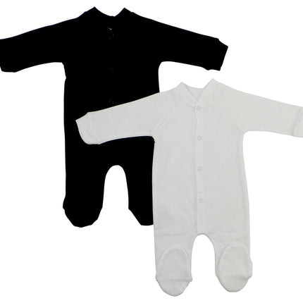 Interlock Black and White Closed-toe Sleep & Play (Pack of 2) 515W1D1