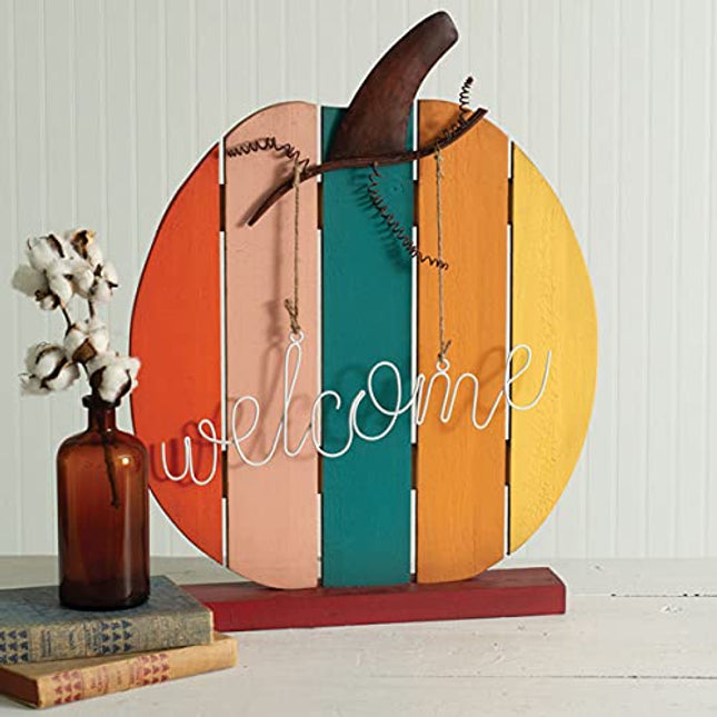 CTW Collection 530458 Autumn Pumpkin Welcome Sign