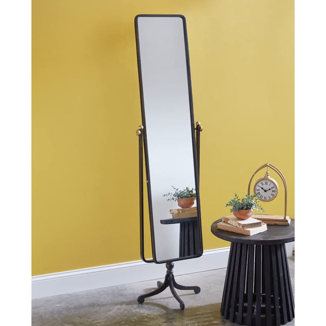 CTW Home Collection Freestanding Edith Mirror, 63-inch Height, Metal Frame, Home, Home Décor