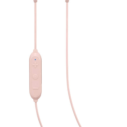 JVC Wireless Bluetooth 5.0 Earbuds - in Ear Headphones with Air Cushion Support Structure (HA-FX22W) - Sweat and Splash Proof (IPX2), 6.5 Hour Rechargeable Battery, 3-Button Remote with mic (Pink)