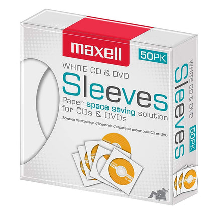 Maxell White CD / DVD Sleeves