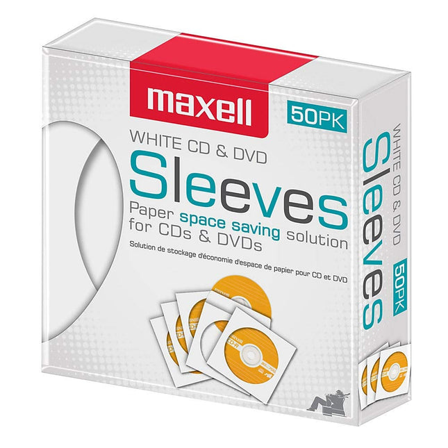 Maxell White CD / DVD Sleeves