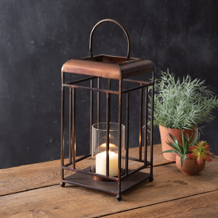 CTW Home Collection Winston Decorative Candle Lantern, 15-inch Height, Tabletop or Hanging Decoration