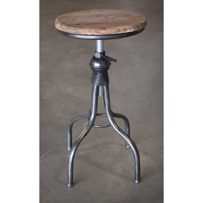 Colonial Tin Works Wooden Top Stool (1)