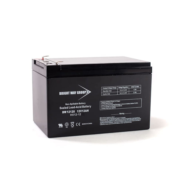 Bright Way Group 12V 12AH Sealed SLA AGM Rechargeable Deep Cycle Battery BW12120 F2 Terminal Electric Fence Generator