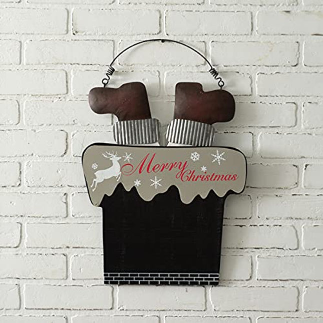 CTW Collection 530453 Santa in the Chimney Hanging Sign