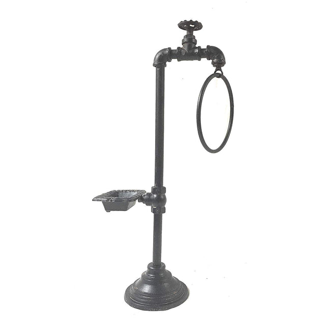 CTW Black Spigot Soap and Towel Holder
