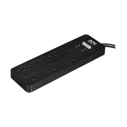 APC Power Strip Surge Protector, Black Power Strip PH8, 2160 Joules, Flat Plug, 8 Outlet Power Strip
