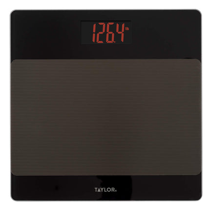 Taylor Glass Digital Bathroom Scale with Sure-Foot Slip Resistant Mat