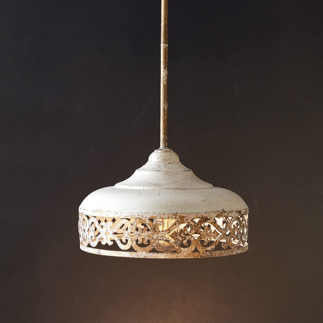 CTW Home Collection Large Vintage Caroline Pendant Lamp, 13-inch Diameter, Decorative Ceiling Light