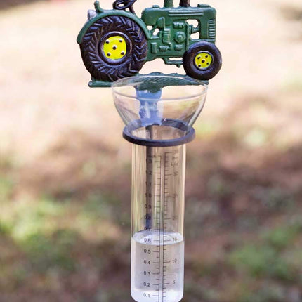 CTW Home Collection Tractor Rain Gauge Garden Stake