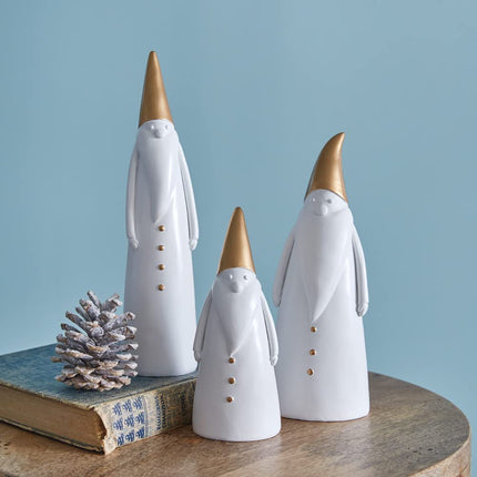 CTW Home Collection Resin Holiday Gnomes Figurine, Set of 3, Holiday Season Decoration