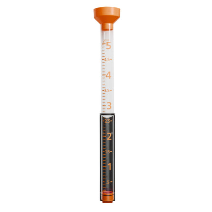 Taylor 5  Capacity Jumbo Rain Gauge, Orange