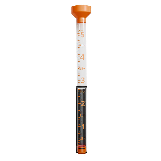 Taylor 5  Capacity Jumbo Rain Gauge, Orange