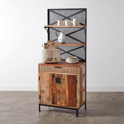 Colonial Tin Works Bakers Rack, 65.50-inch Height, Reclaimed Wood