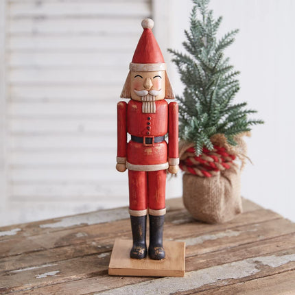 CTW Home Collection Resin Santa Nutcracker Figurine, 12.25-inch Height, Holiday Season Decoration