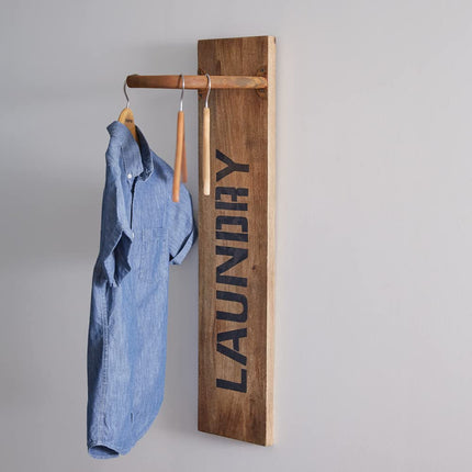 CTW Home Collection Farmhouse Laundry Drying Rack, 36-inch Height, Mango Wood, Home, Home Décor