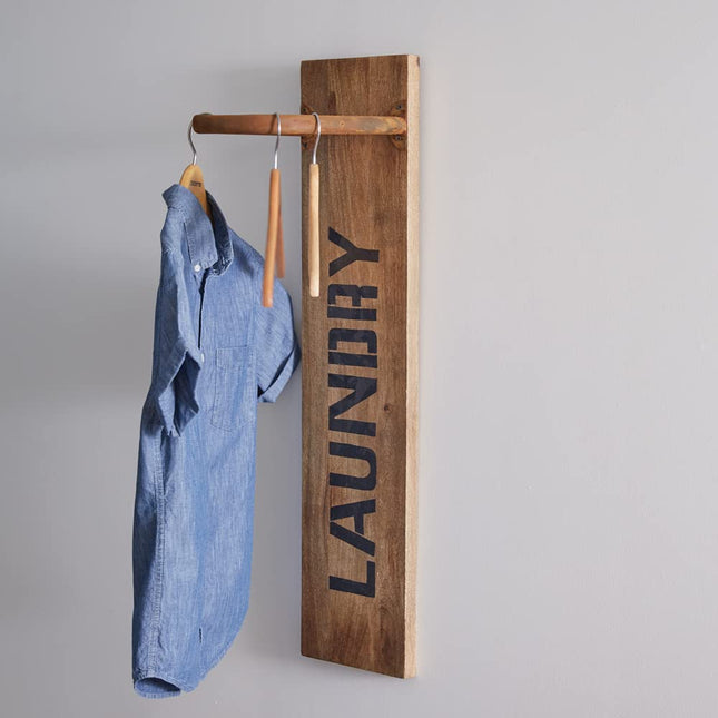 CTW Home Collection Farmhouse Laundry Drying Rack, 36-inch Height, Mango Wood, Home, Home Décor